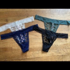 Victoria’s Secret Lace Thongs NWT